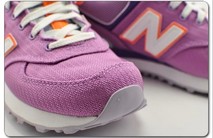 Женские кроссовки New Balance 574 на каждый день красно-фиолетовые бледные